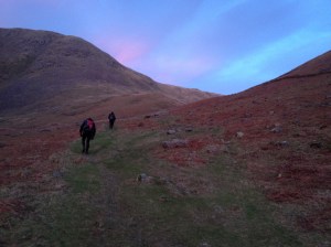 Climbing up to Black Sail Pass