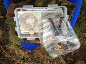Well-stocked cache near the A55
